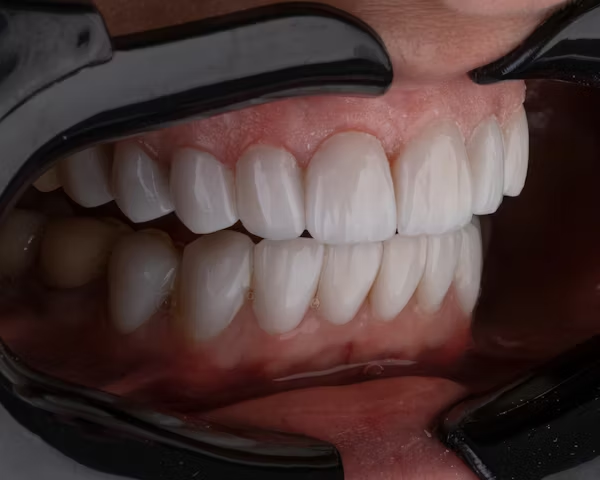 close-up image of a compete set of teeth